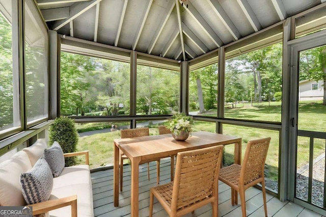 sunroom featuring a healthy amount of sunlight