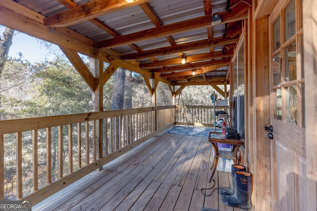 view of wooden terrace