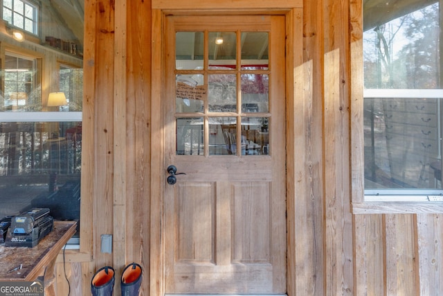 view of doorway to property