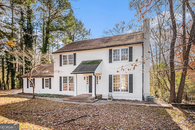 view of front of house with central AC