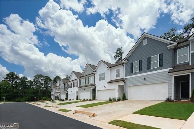 view of property featuring a garage