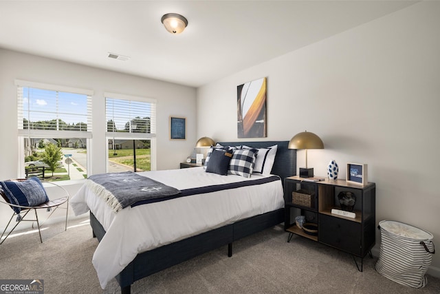 view of carpeted bedroom