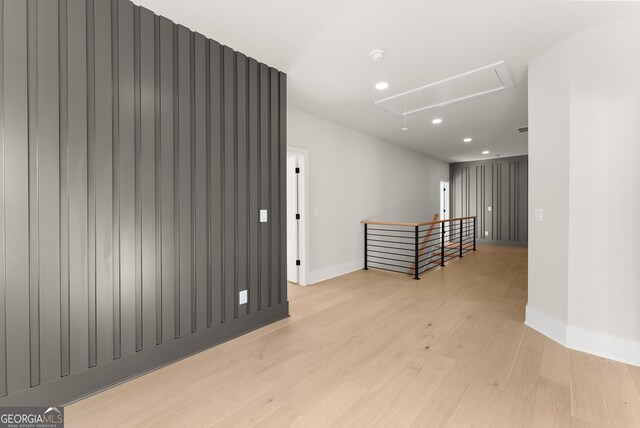 unfurnished room featuring light hardwood / wood-style flooring