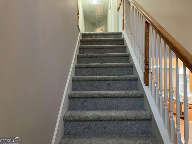681 Courageous Ct, Lawrenceville, GA 30043 - stairs with carpet floors