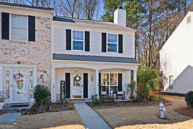 view of front of house with a porch