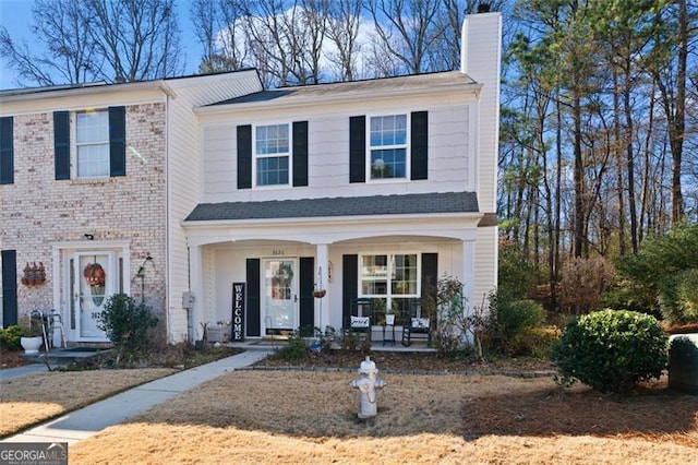 view of front of house with a porch