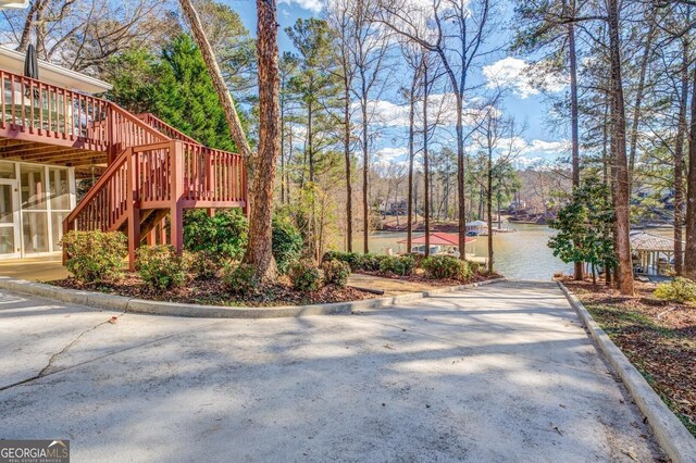 exterior space with a wooden deck