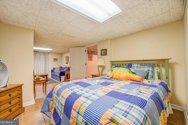 view of tiled bedroom