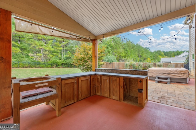 view of patio featuring area for grilling