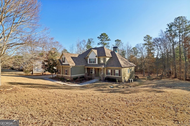 exterior space with a front yard