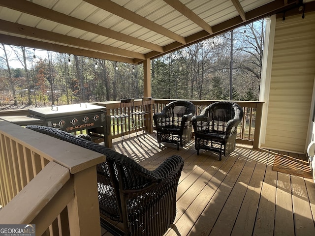 view of wooden terrace