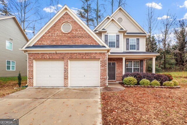 craftsman-style house with a garage