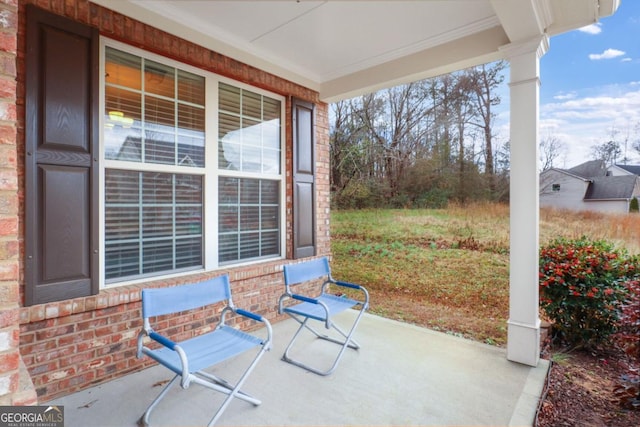 view of patio with covered porch