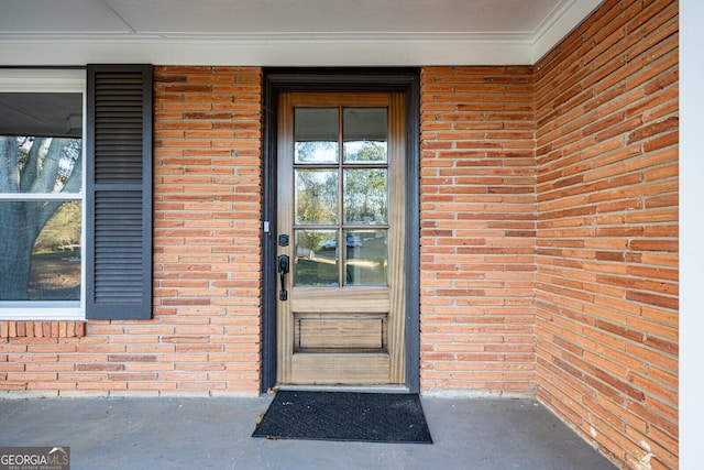 view of doorway to property