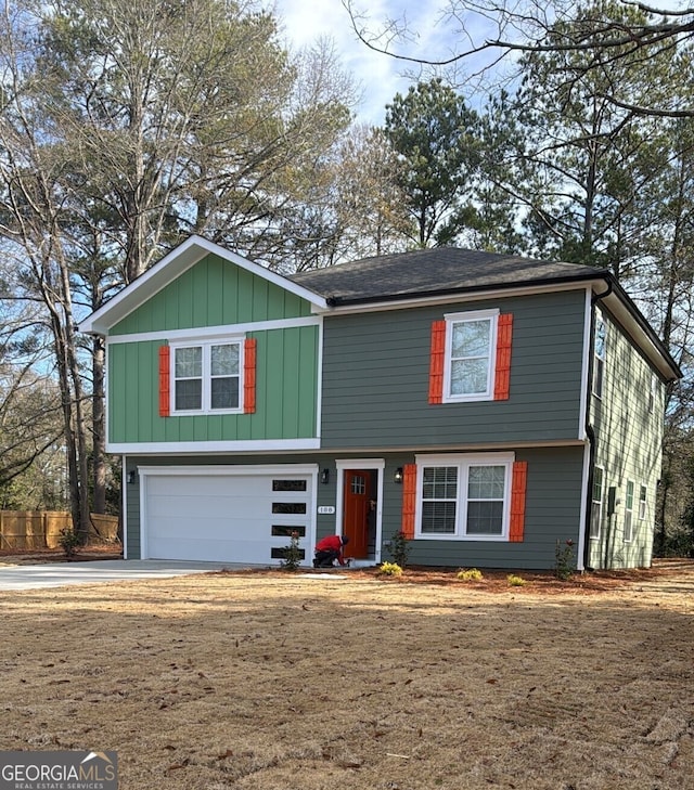 view of front of home featuring a garage