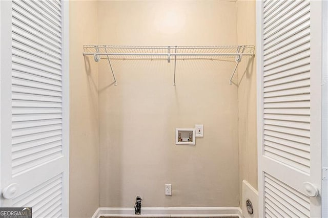 laundry room featuring hookup for a washing machine