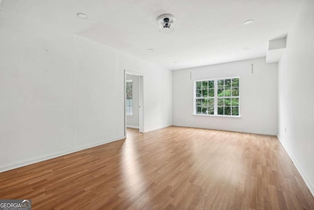 empty room featuring light hardwood / wood-style floors