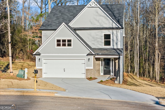 view of front of home featuring a garage