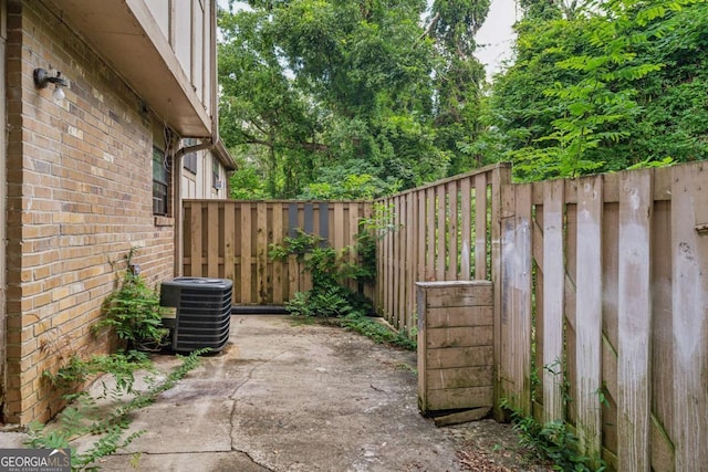 view of patio / terrace featuring central air condition unit