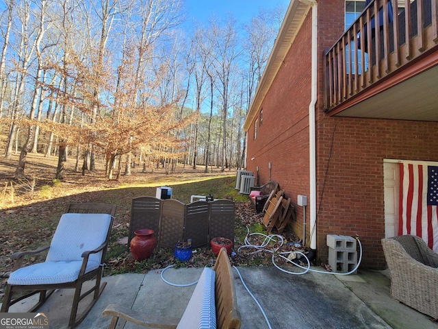 view of patio / terrace featuring central AC