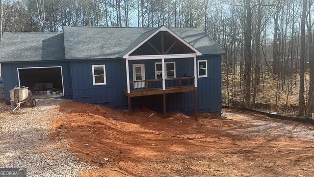 exterior space with a garage and driveway