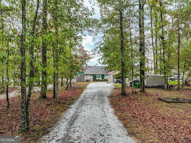 view of single story home