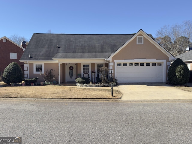 view of front of house featuring a garage