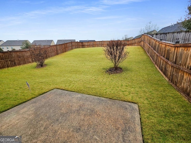 view of yard featuring a patio