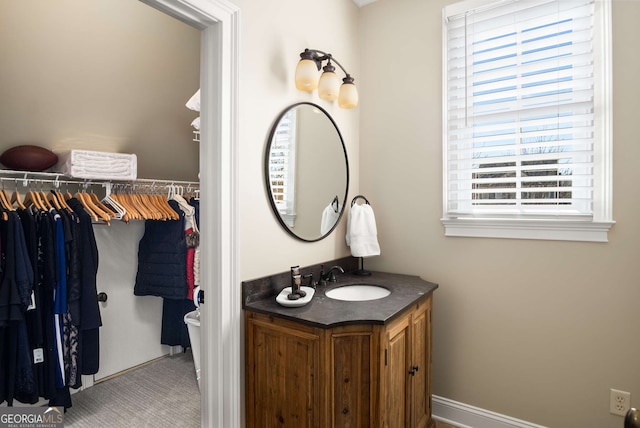 bathroom with vanity