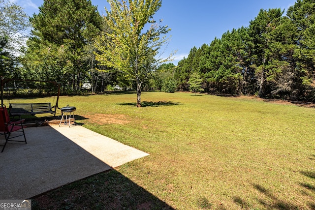 view of yard featuring a patio