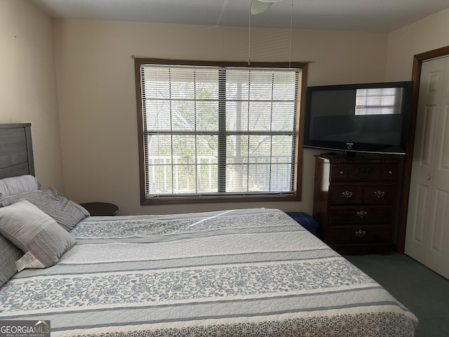 bedroom with carpet flooring