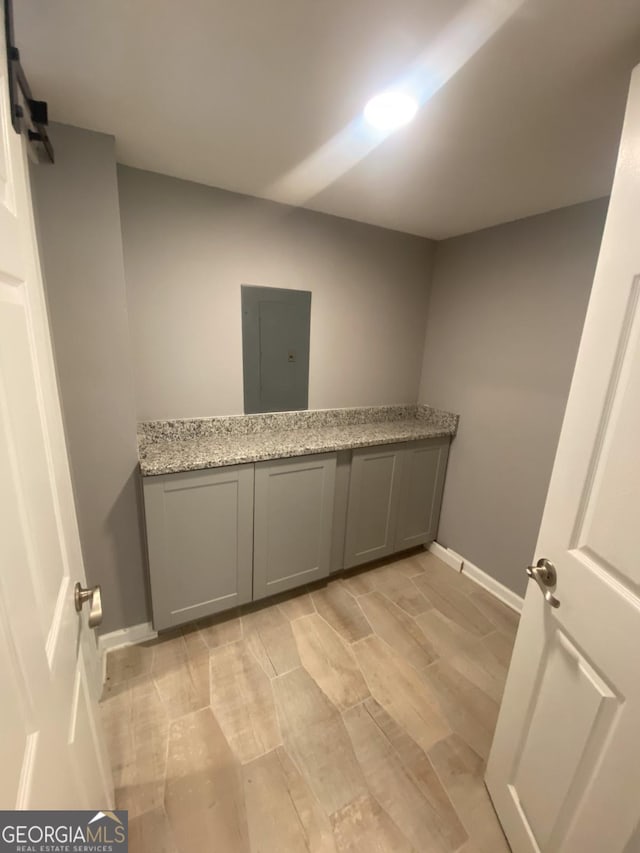 bathroom featuring electric panel