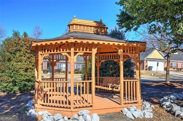 view of home's community with a gazebo