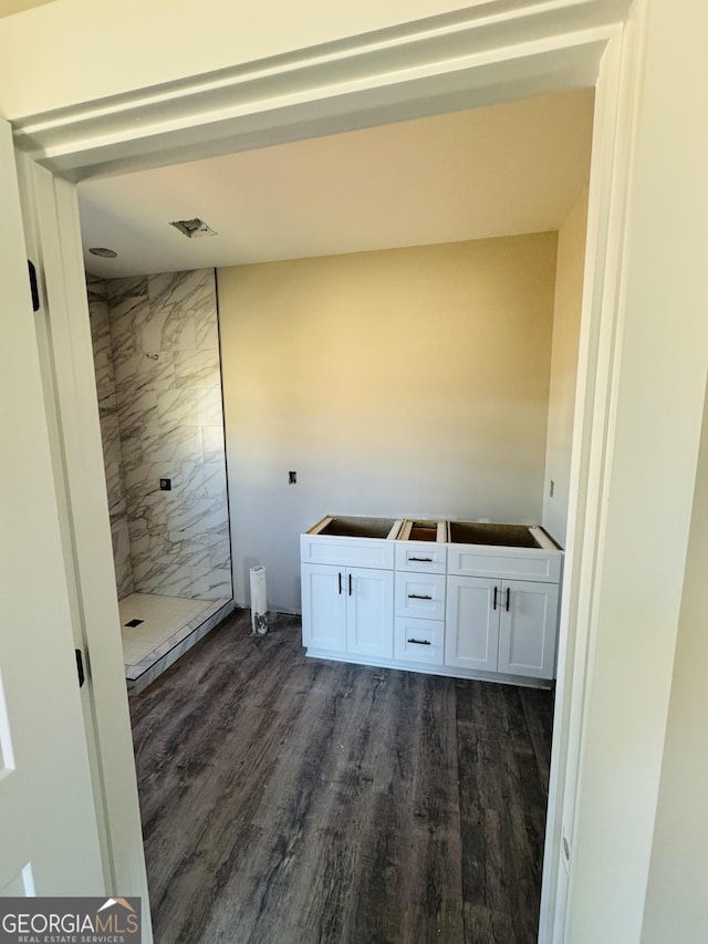 washroom featuring dark wood-style floors