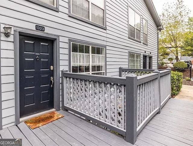 view of wooden deck