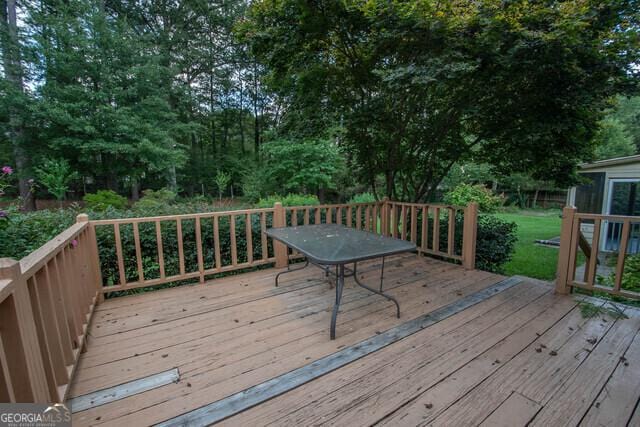 view of wooden deck