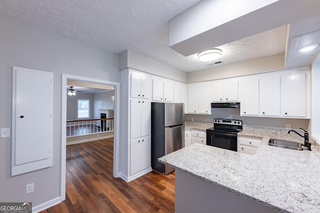 kitchen featuring white cabinetry, sink, and appliances with stainless steel finishes