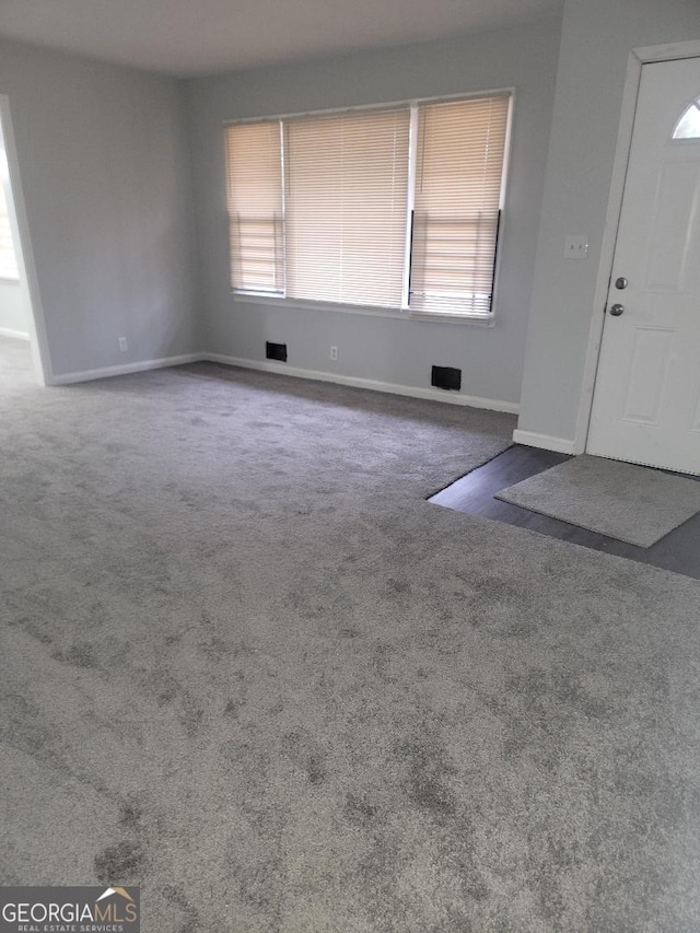 foyer with carpet flooring and plenty of natural light