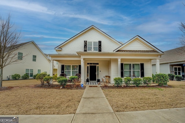 view of front of home featuring a porch