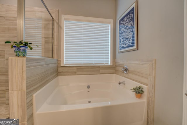 full bath featuring a garden tub