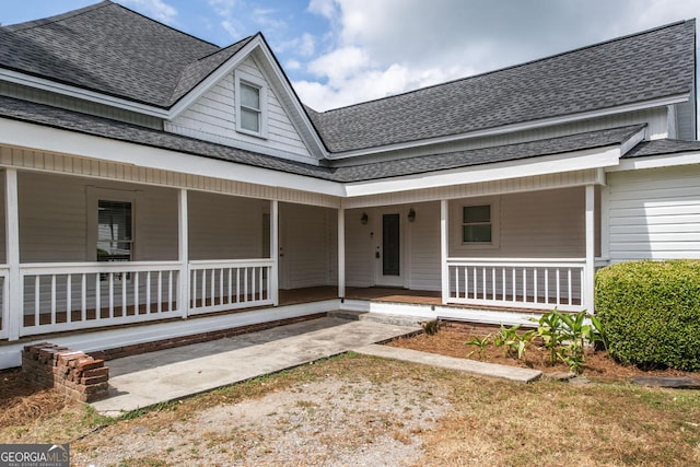 view of front of property with covered porch