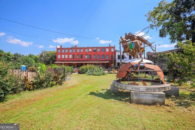 view of yard featuring a playground