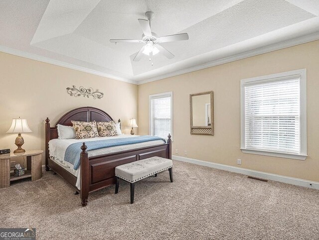 living room featuring crown molding, ceiling fan, dark wood-type flooring, and a textured ceiling