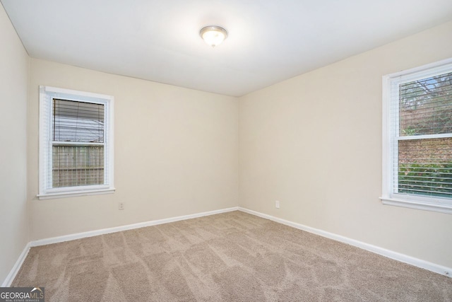 view of carpeted empty room