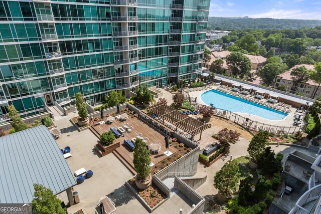 birds eye view of property