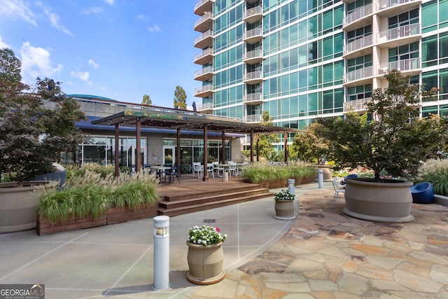 view of home's community with a pergola