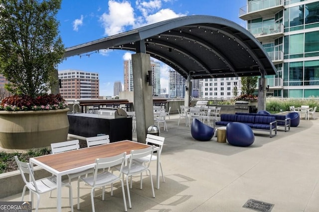 view of patio / terrace with an outdoor hangout area