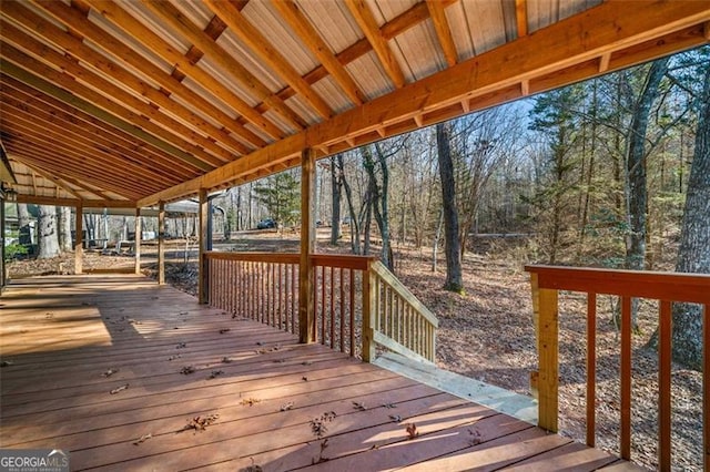 view of wooden terrace