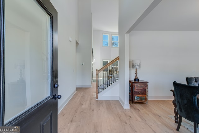 240 Good Hope Preserve, Good Hope, GA 30641 - entryway with light wood-style floors and stairs