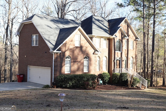 view of property with a garage